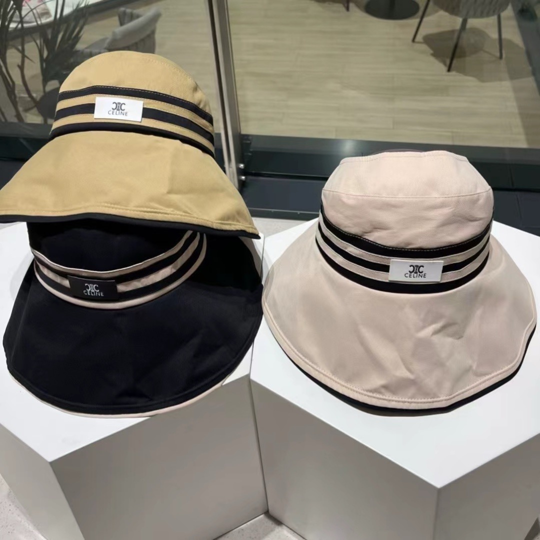 【CELINE赛琳】夏季新款空顶渔夫帽防晒出游户外颗折叠子遮阳帽女百搭太阳帽