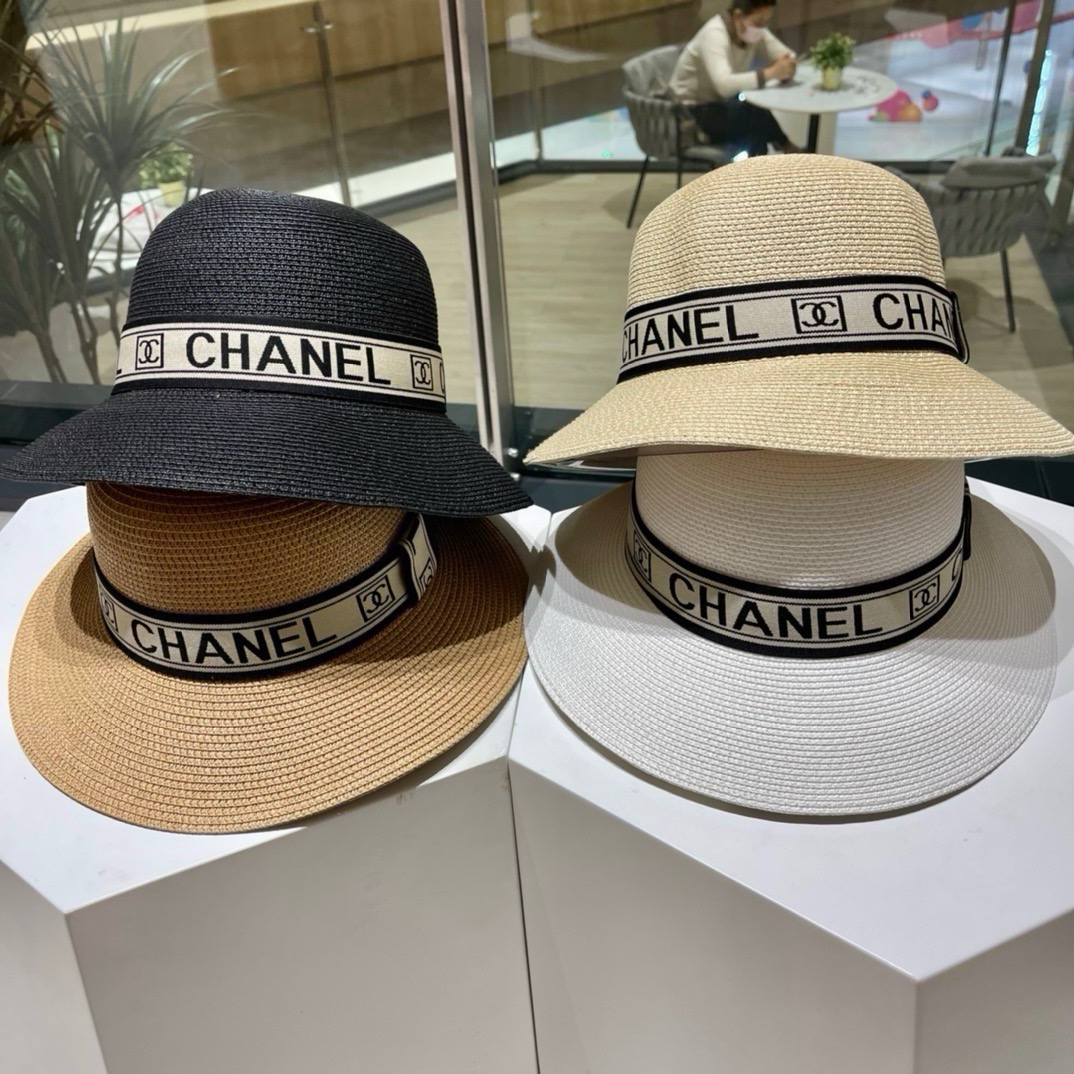 Chanel香奈儿 春夏季新款草帽，沙滩太阳帽，细草制作，头围57cm