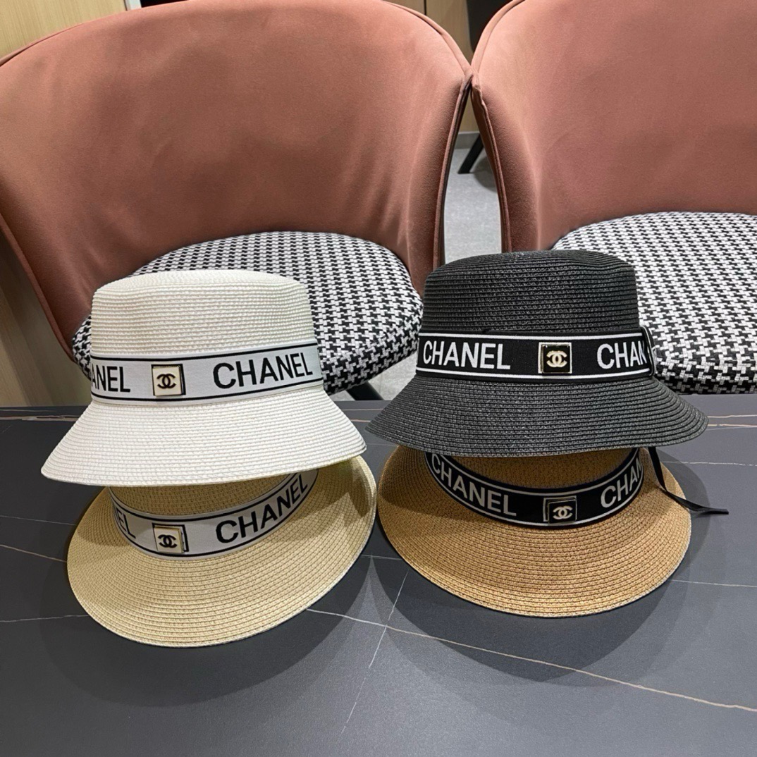【CHANEL香奈儿】2026新款小香风平顶盆帽草帽出街必备