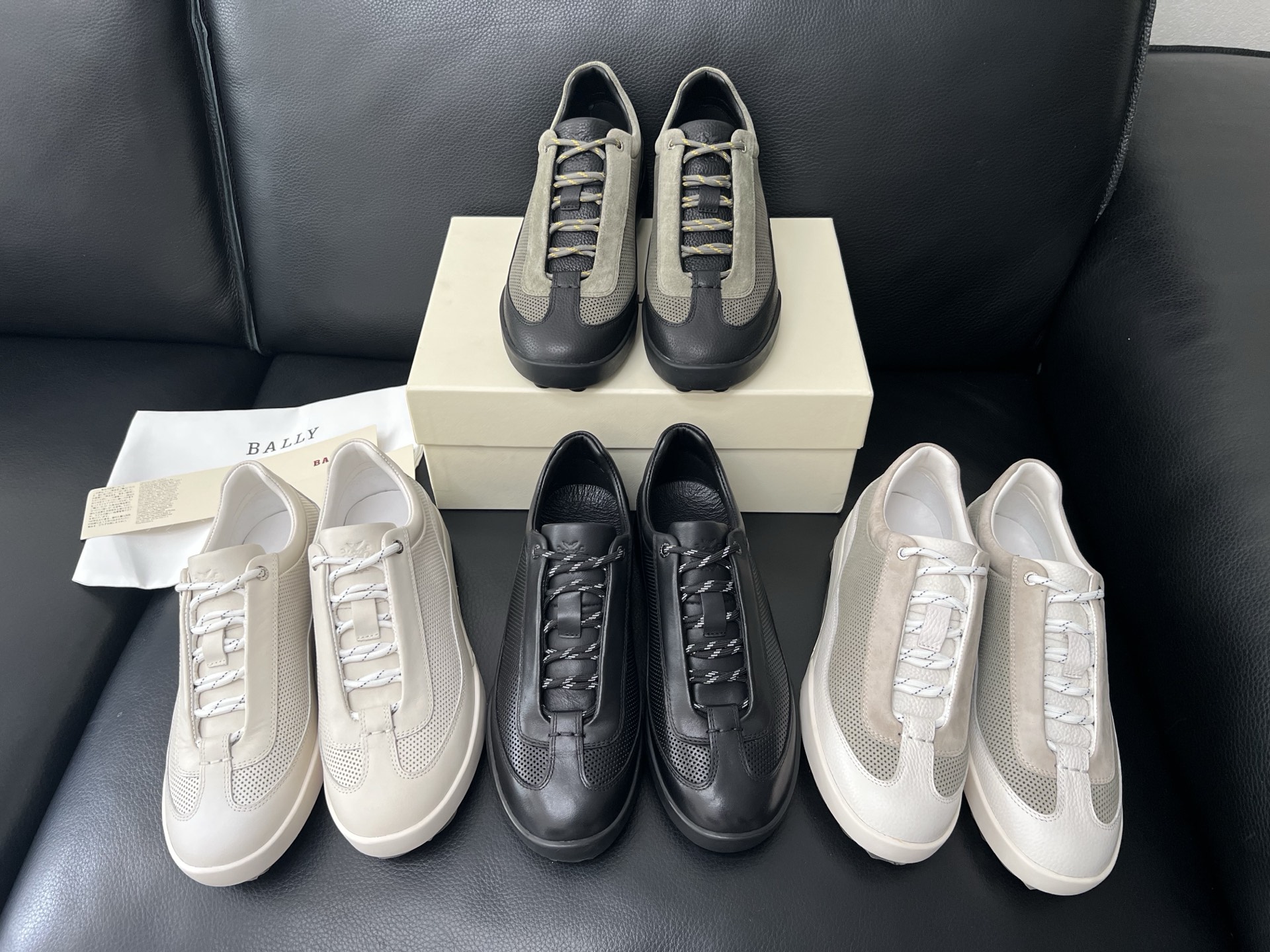  BALLY🔍顶级代购🇮🇹 巴利 经典配色专柜同步，鞋面意大利进口牛皮面料，进口水染牛皮里垫 ，鞋底：原