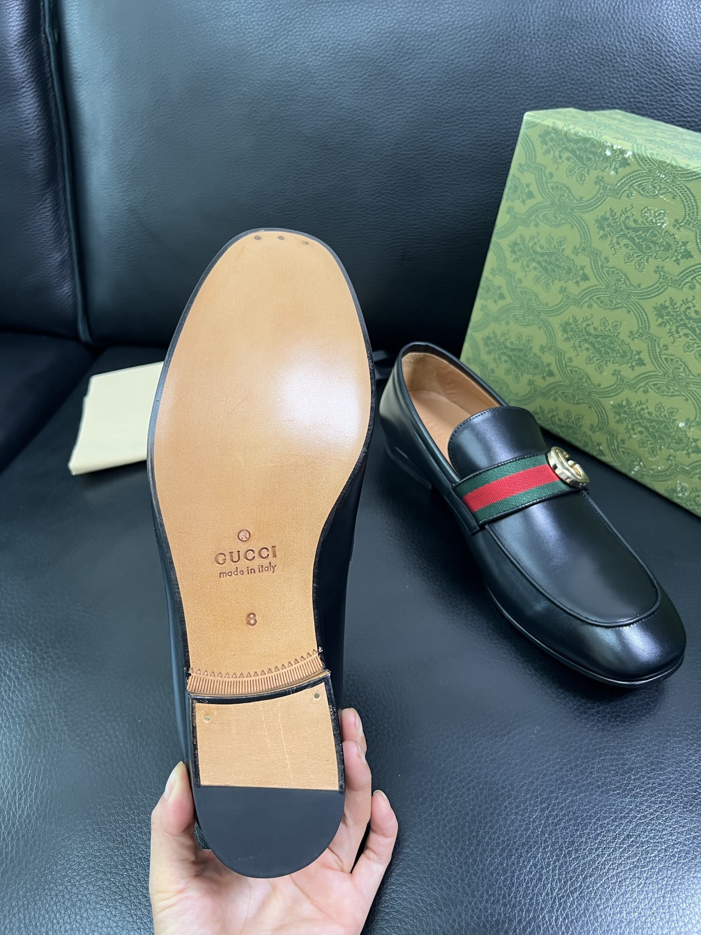 Gucci🔍顶级代购🇮🇹 古奇 真皮底皮鞋系列专柜同步发售原厂配置，意大利进口原版牛皮，进口水染牛里 