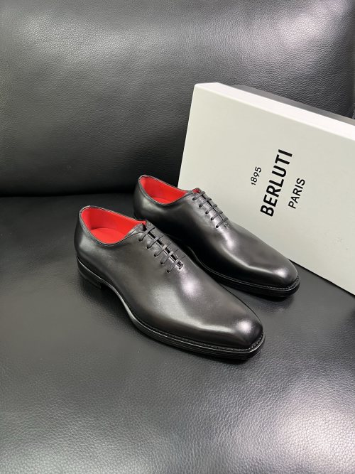 Berluti Men's Alessandro Leather Oxford Dress Shoes - Black 1 Berluti Men's Alessandro Leather Oxford Dress Shoes - Black