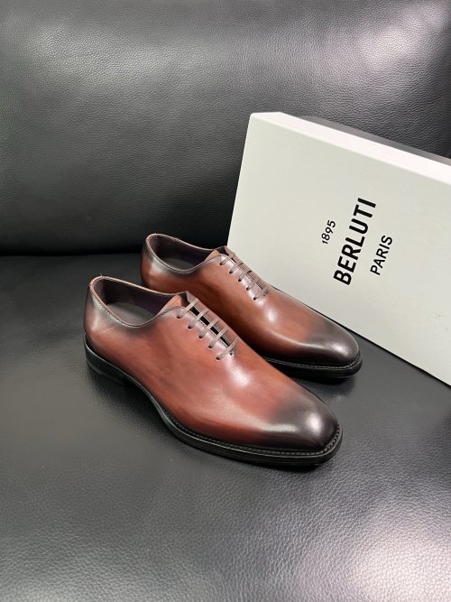 Berluti Men's Alessandro Leather Oxford Dress Shoes - Hand-Patinated Calfskin 1 Berluti Men's Alessandro Leather Oxford Dress Shoes - Hand-Patinated Calfskin