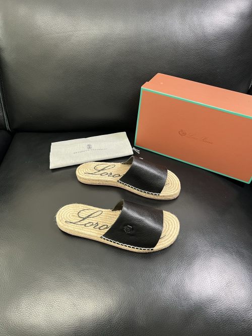 Loro Piana Leather Espadrille Sandals - Premium Italian Craftsmanship 1 Loro Piana Leather Espadrille Sandals - Premium Italian Craftsmanship