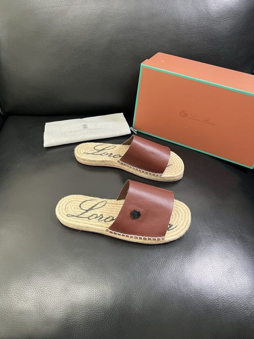 Loro Piana Leather Espadrille Slides - Italian Craftsmanship & Comfort 1 Loro Piana Leather Espadrille Slides - Italian Craftsmanship & Comfort