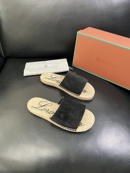 Loro Piana Men's Suede Espadrille Slides Sandals - Stylish Comfort 1 Loro Piana Men's Suede Espadrille Slides Sandals - Stylish Comfort