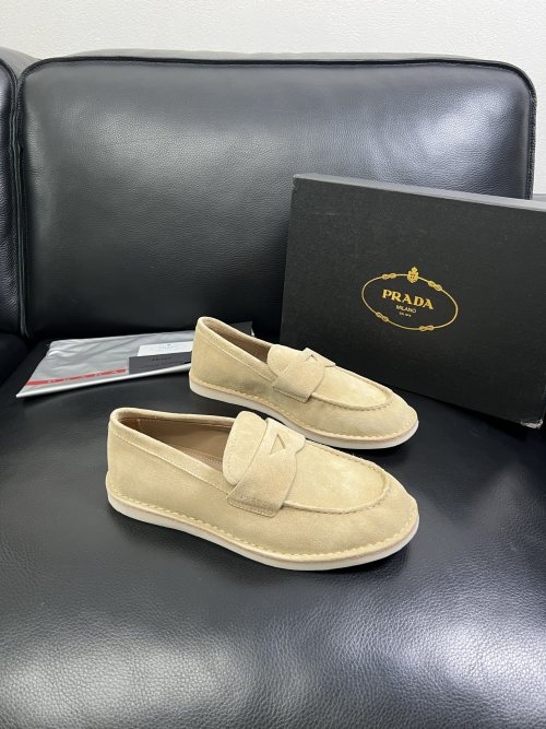 Prada Suede Leather Loafers: Italian Craftsmanship, Breathable Comfort 1 Prada Suede Leather Loafers: Italian Craftsmanship, Breathable Comfort