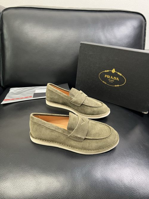 Prada Leather Loafers - High-Quality Italian Craftsmanship, Comfortable Fit 1 Prada Leather Loafers - High-Quality Italian Craftsmanship, Comfortable Fit