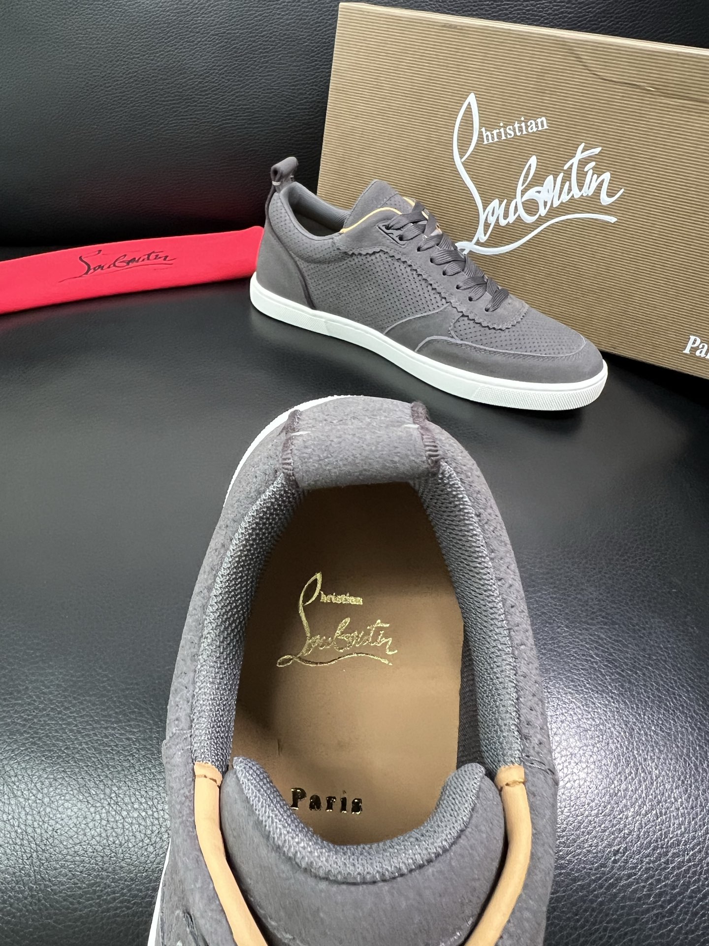 christian louboutin 顶级代购 CL红底 专柜同步，意大利进口飞织面料，进口水染牛皮内