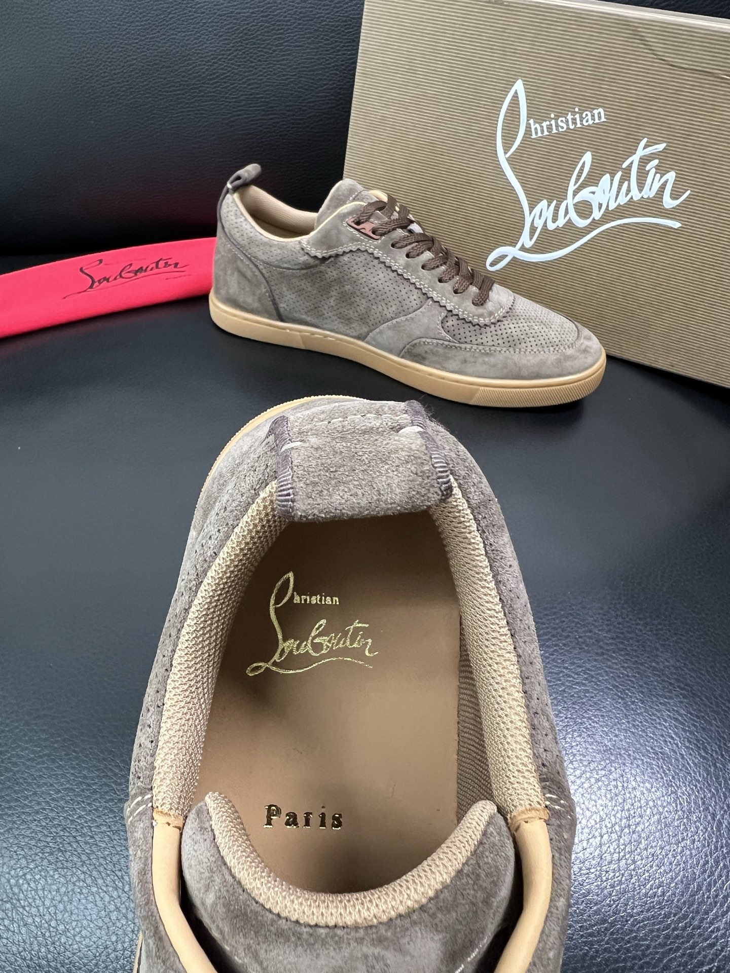 christian louboutin 顶级代购 CL红底 专柜同步，意大利进口飞织面料，进口水染牛皮内