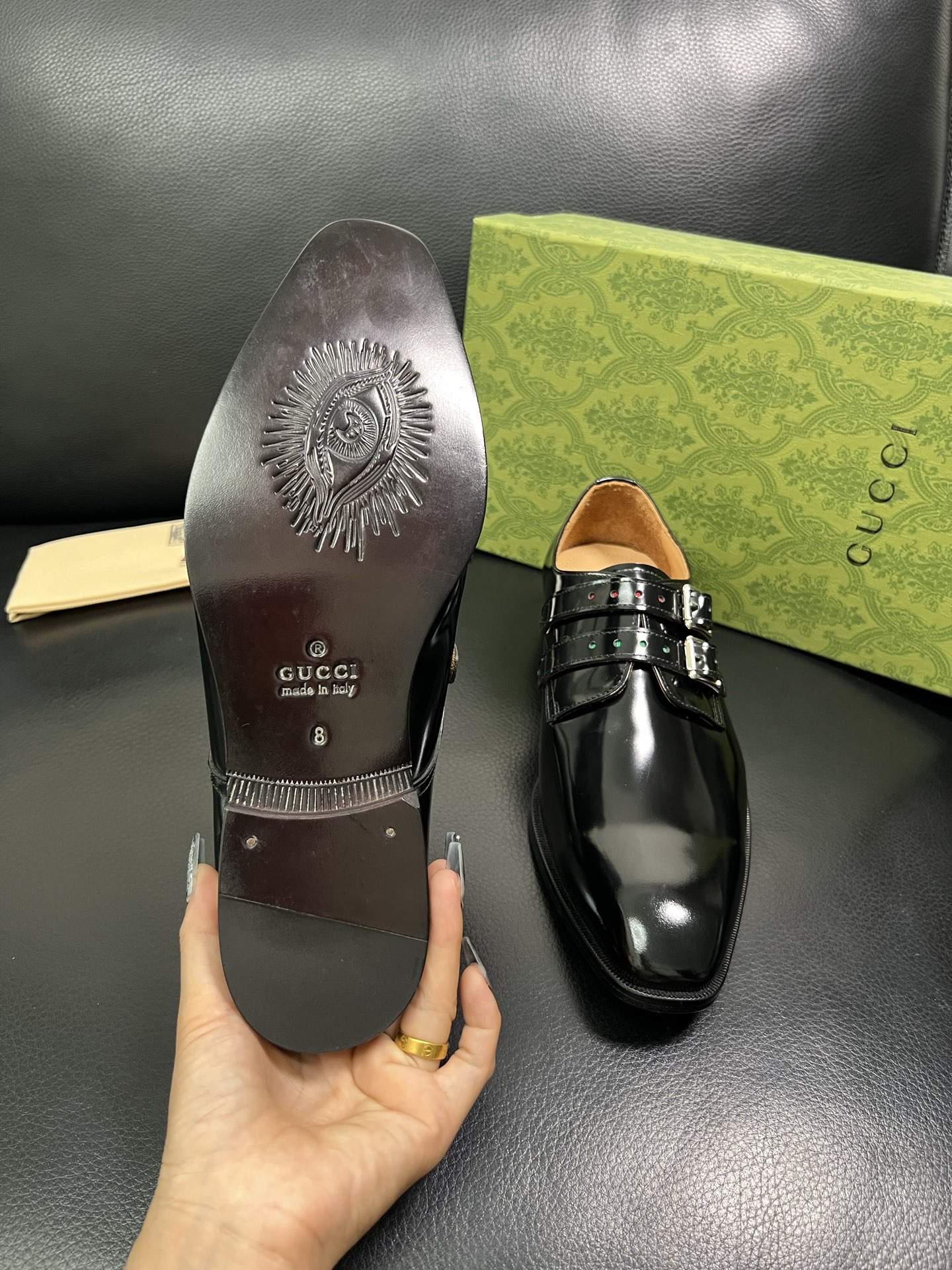Gucci 顶级工艺品 古奇 皮鞋系列专柜同步 原厂配置，意大利进口原版牛皮，进口水染牛里 ，鞋底：原厂