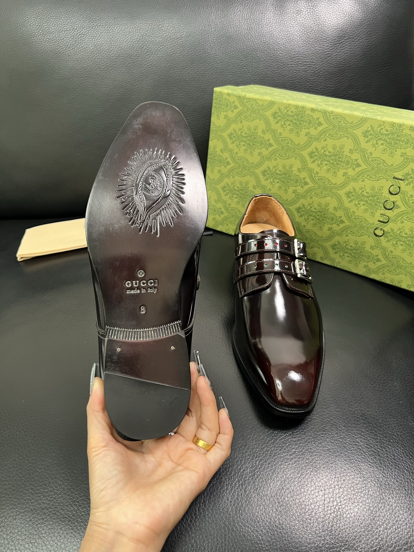 Gucci 顶级工艺品 古奇 皮鞋系列专柜同步 原厂配置，意大利进口原版牛皮，进口水染牛里 ，鞋底：原厂
