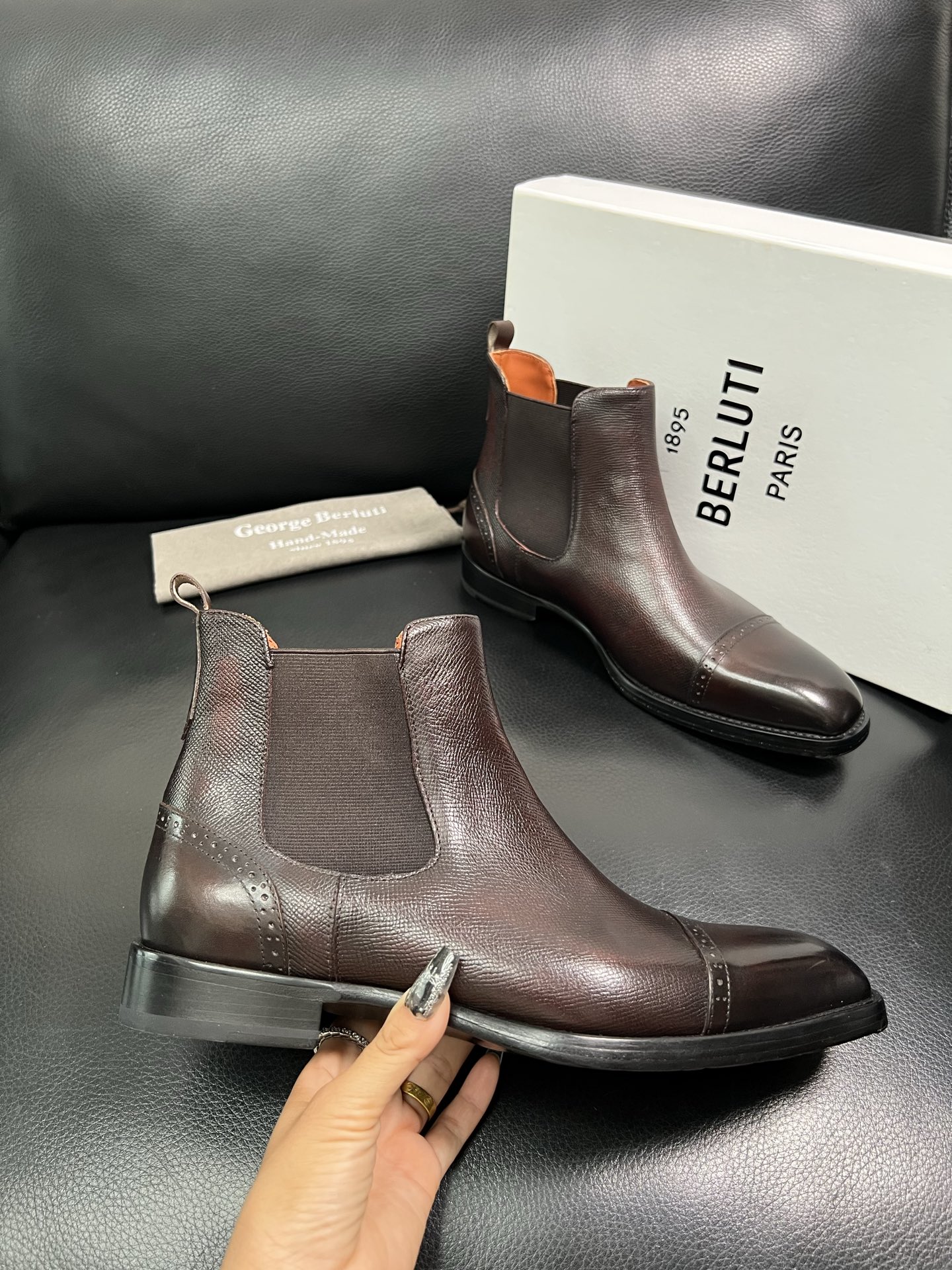 Berluti Men's Brown Leather Chelsea Boots - Italian Craftsmanship, Sizes 39-44 5 i1758535516885 5542 0 3