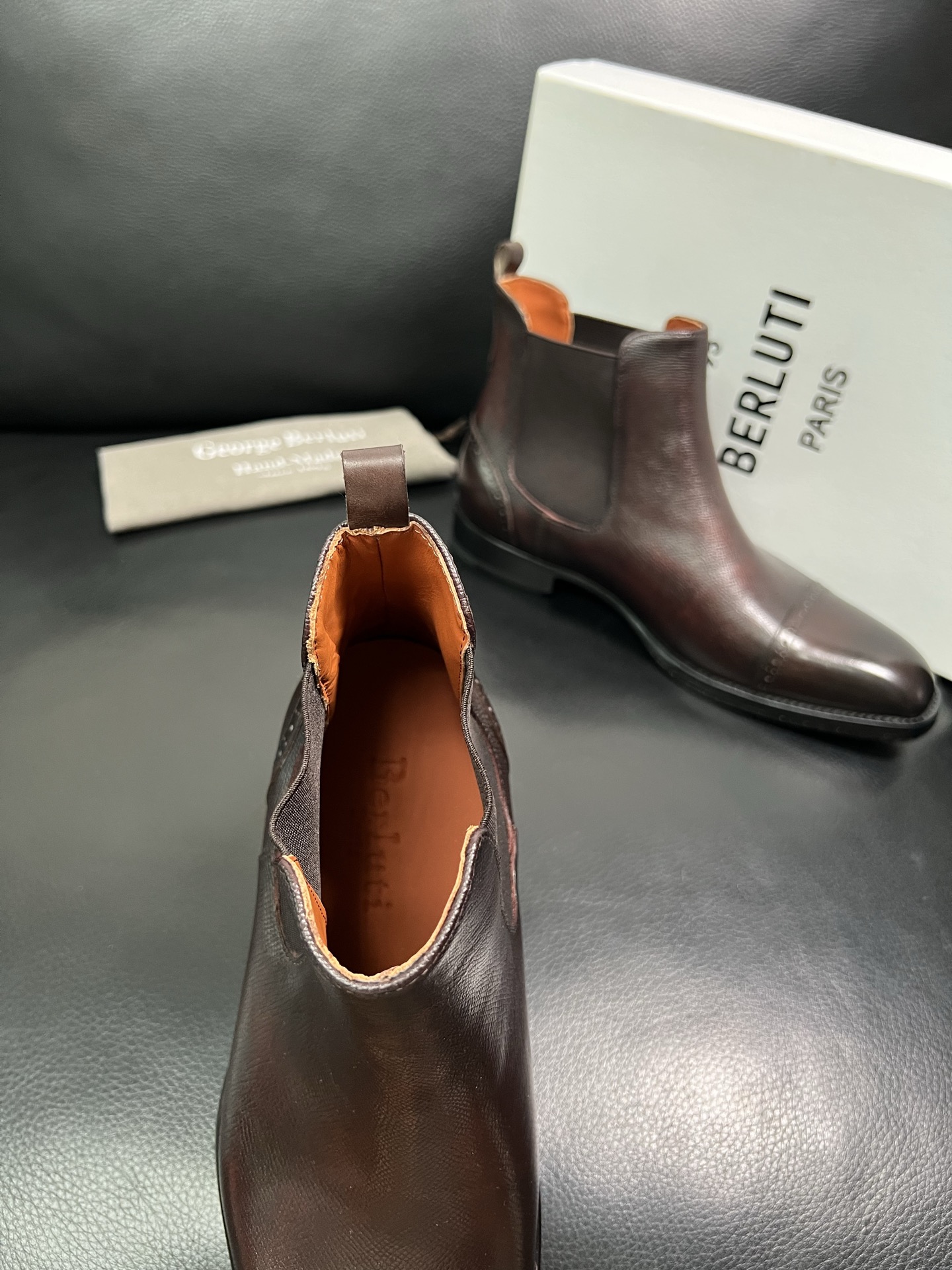 Berluti Men's Brown Leather Chelsea Boots - Italian Craftsmanship, Sizes 39-44 8 i1758535518305 8056 0 6