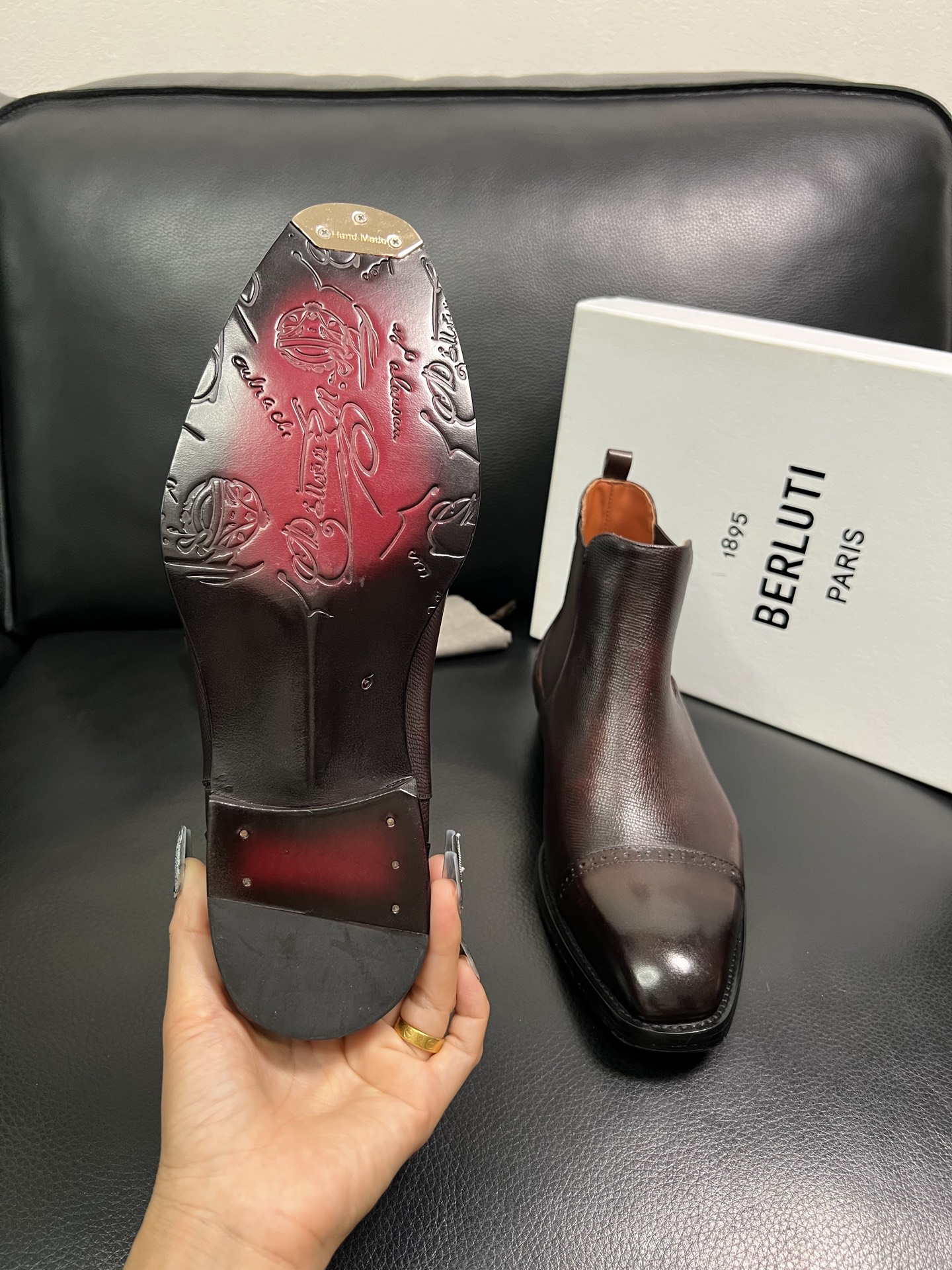 Berluti Men's Brown Leather Chelsea Boots - Italian Craftsmanship, Sizes 39-44 10 i1758535518402 899 0 8