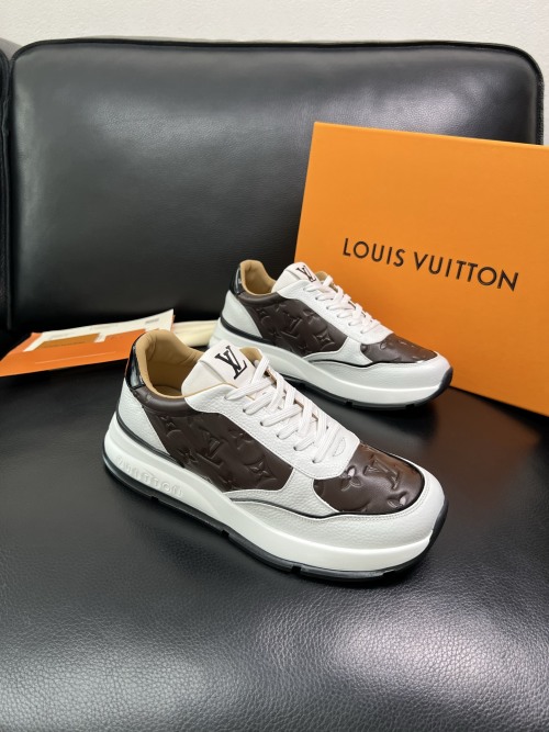 Louis Vuitton Men's LV Trainer Sneaker Brown/White Leather Size 39-44 1 Louis Vuitton Men's LV Trainer Sneaker Brown/White Leather Size 39-44