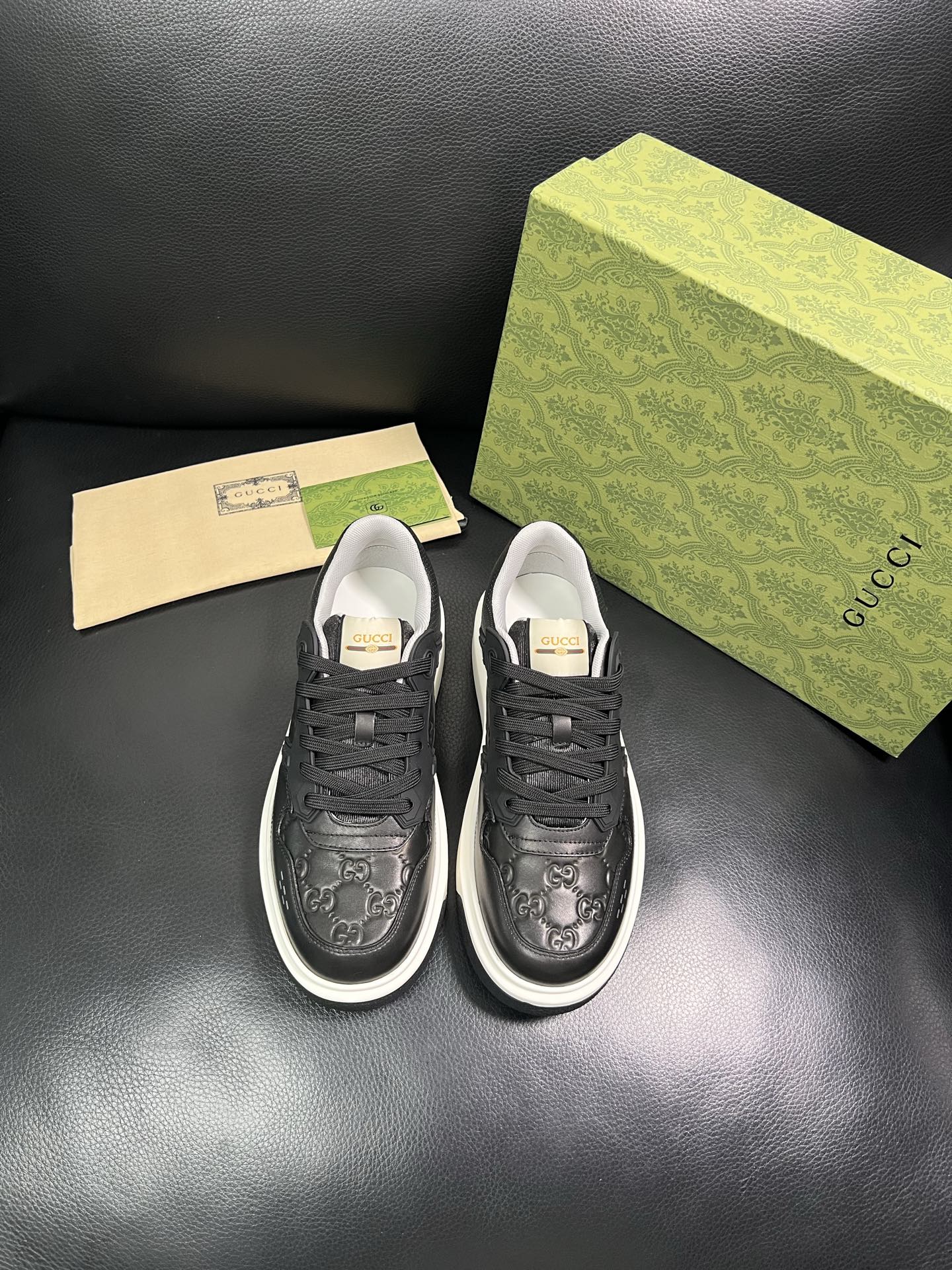 Gucci 高品质 顶级工艺品 古奇 专柜新款原厂配置，意大利进口牛皮搭配印花面料，进口牛皮内里垫，透气
