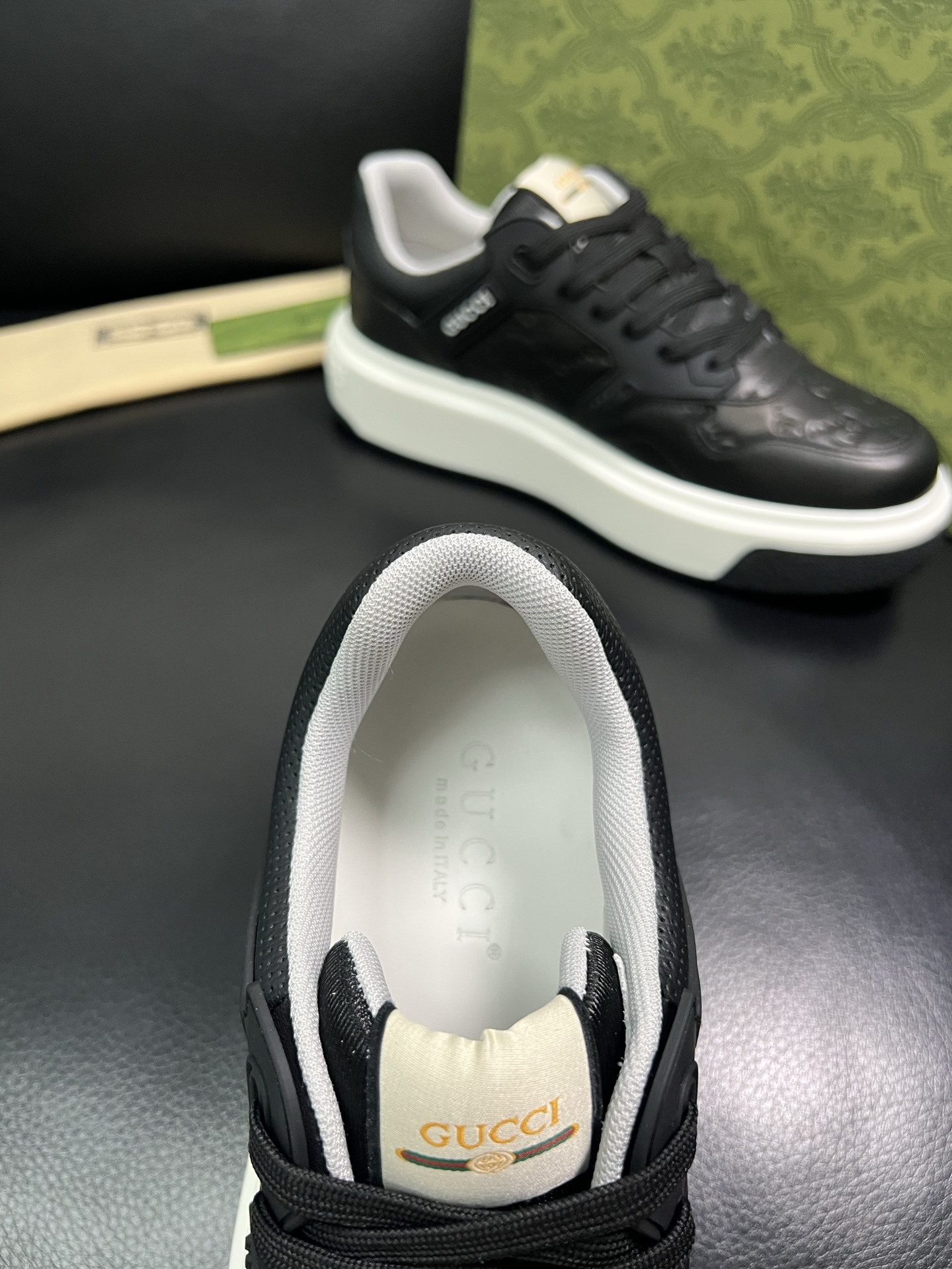 Gucci 高品质 顶级工艺品 古奇 专柜新款原厂配置，意大利进口牛皮搭配印花面料，进口牛皮内里垫，透气