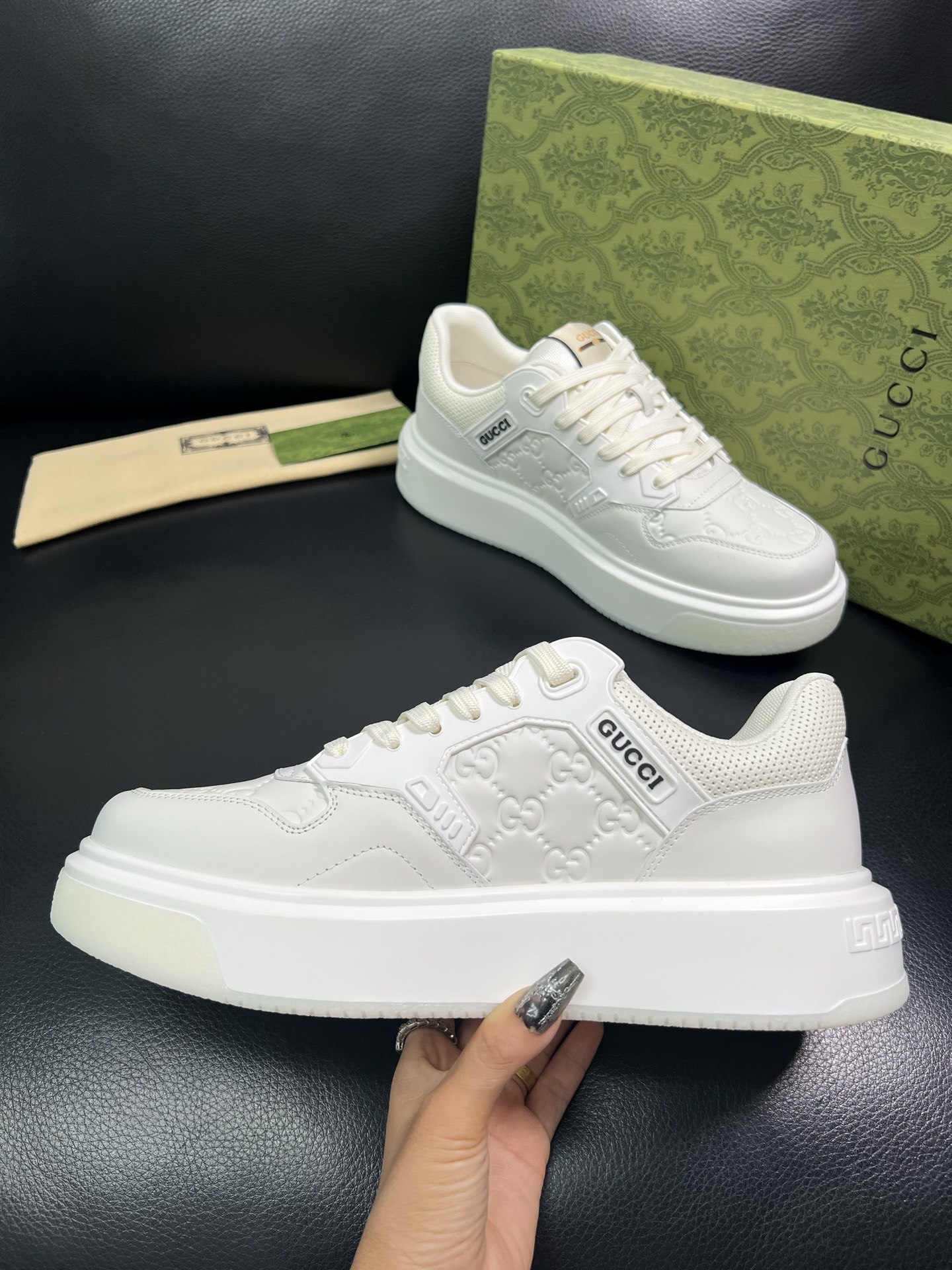 Gucci 高品质 顶级工艺品 古奇 专柜新款原厂配置，意大利进口牛皮搭配印花面料，进口牛皮内里垫，透气