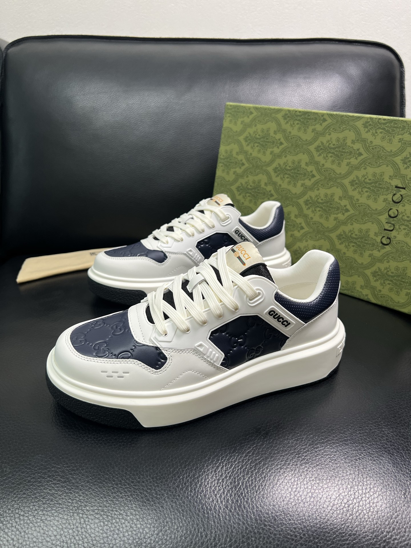 Gucci 高品质 顶级工艺品 古奇 专柜新款原厂配置，意大利进口牛皮搭配印花面料，进口牛皮内里垫，透气