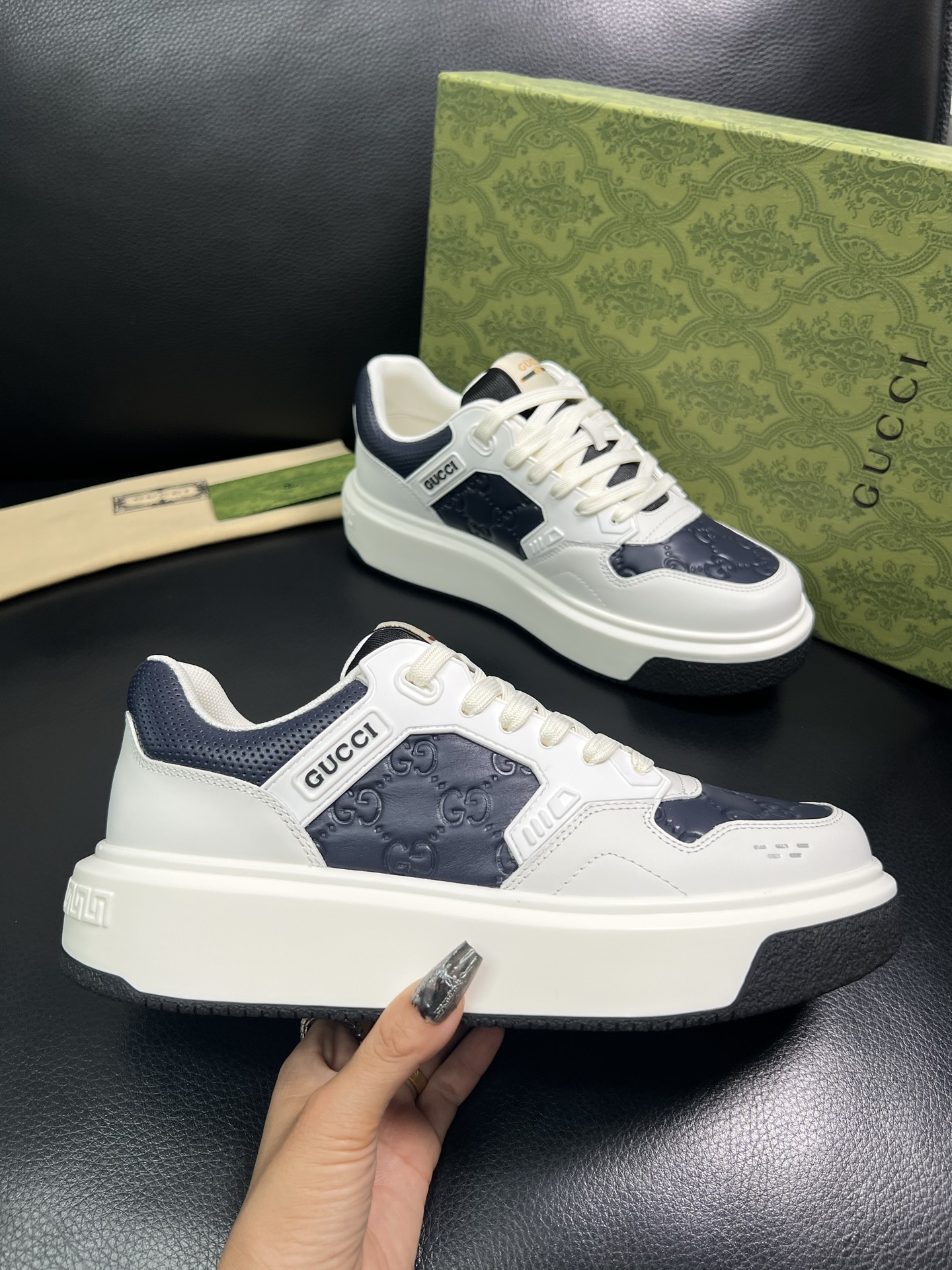 Gucci 高品质 顶级工艺品 古奇 专柜新款原厂配置，意大利进口牛皮搭配印花面料，进口牛皮内里垫，透气