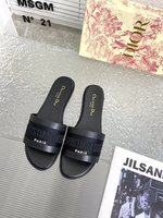 AAAA Customize
 Dior Shoes Slippers Embroidery Cowhide Genuine Leather Spring/Summer Collection