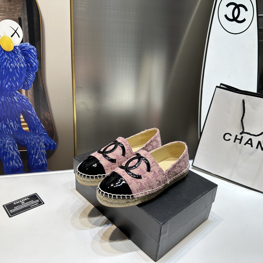 p200 💐💐CHANEL Chanel Fisherman Shoes Jacquard + Gold Thread Serie 2 La nueva versión de alta gama está disponible sim…