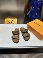 Louis Vuitton Shoes Slippers Sheepskin Spring/Summer Collection Vintage