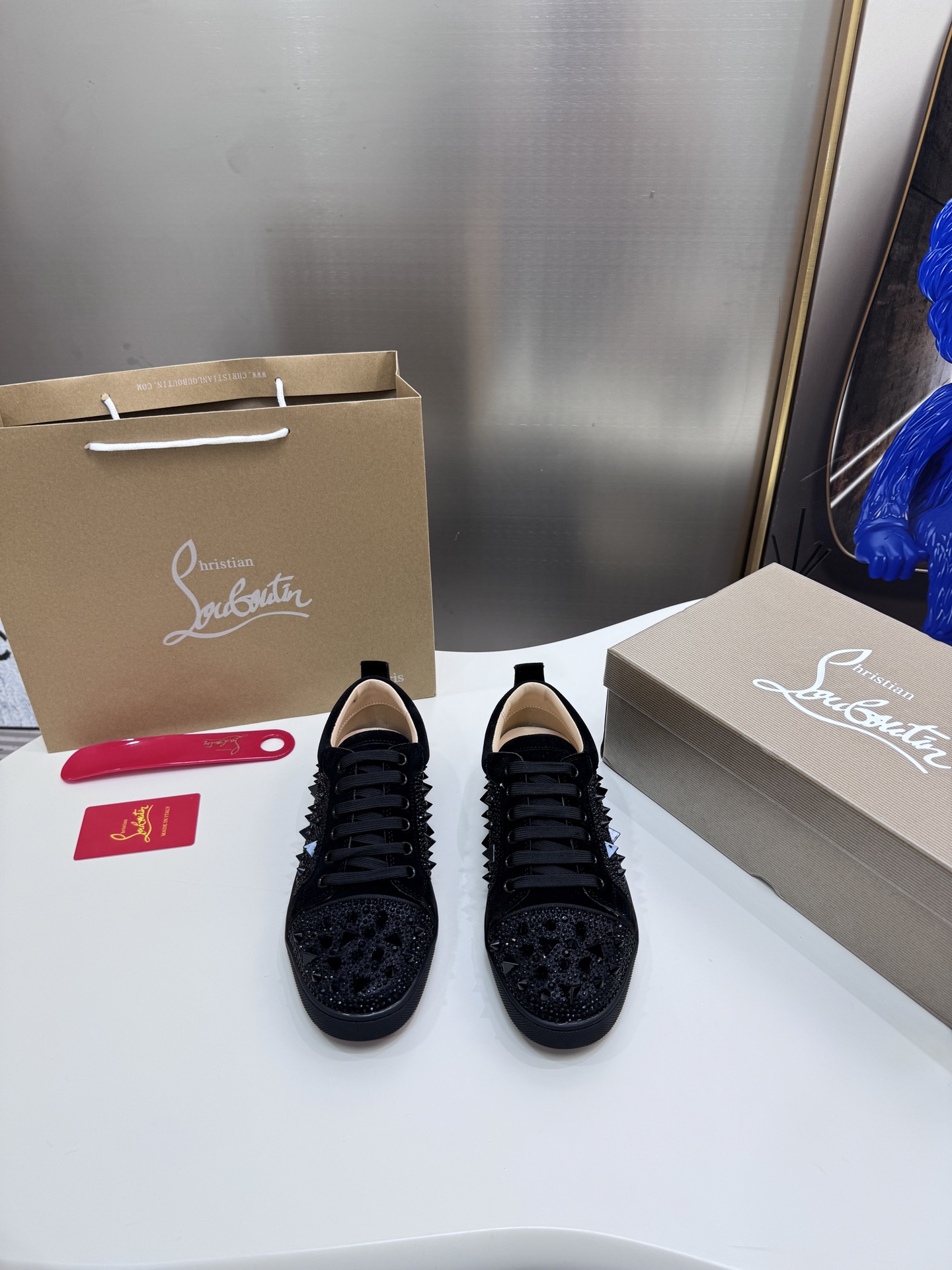 Christian Louboutin Style Leather Men's Shoes style reference detail image 3 from source 782858