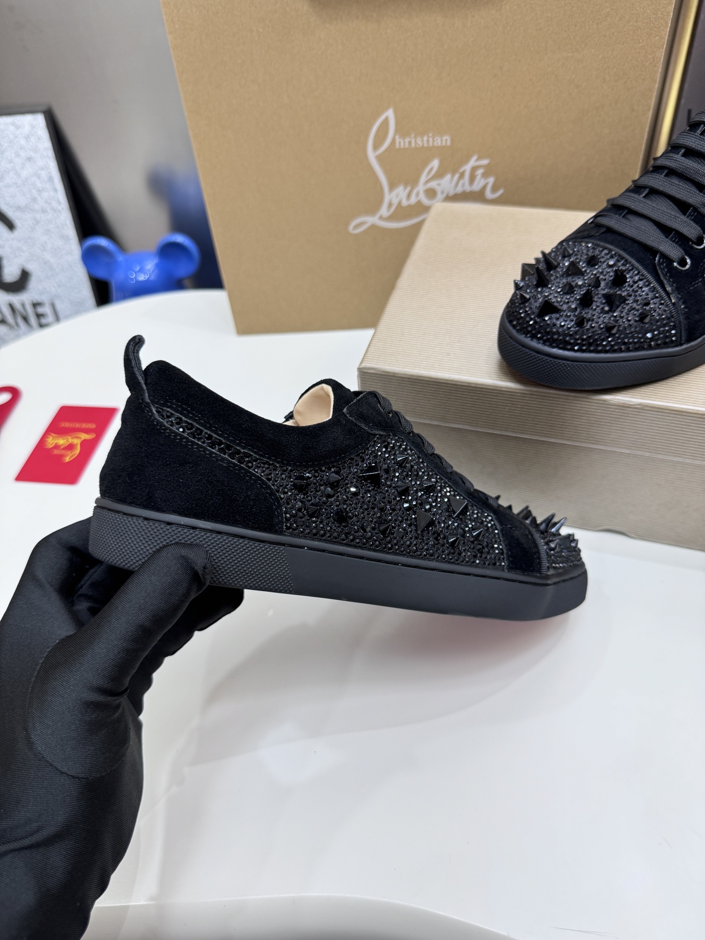 Christian Louboutin Style Leather Men's Shoes style reference detail image 9 from source 782858