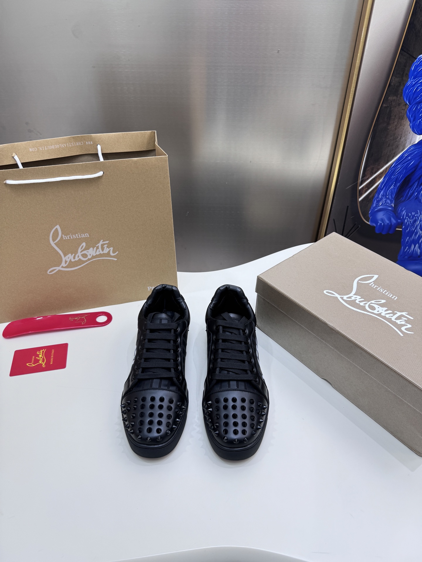 Christian Louboutin Style Leather Men's Shoes style reference detail image 3 from source 782861
