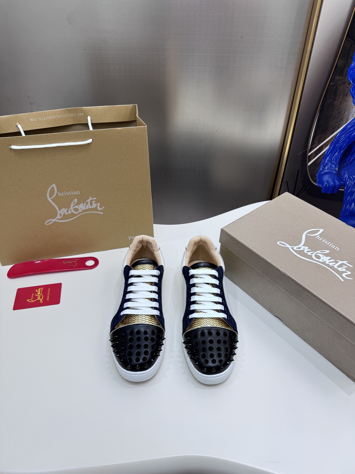Christian Louboutin Style Leather Men's Shoes style reference detail image 3 from source 782863