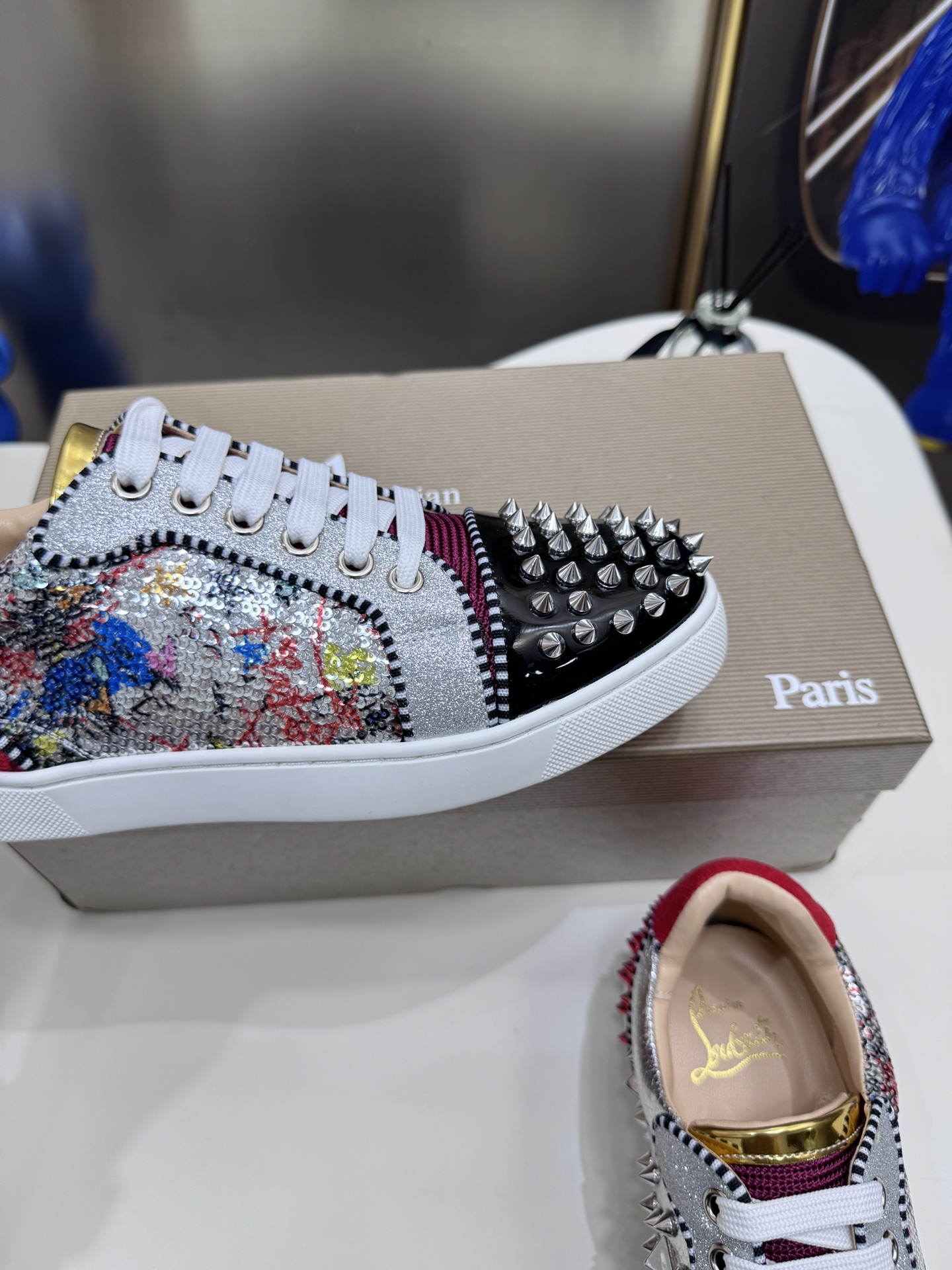 Christian Louboutin Style Leather Men's Shoes style reference detail image 4 from source 782869