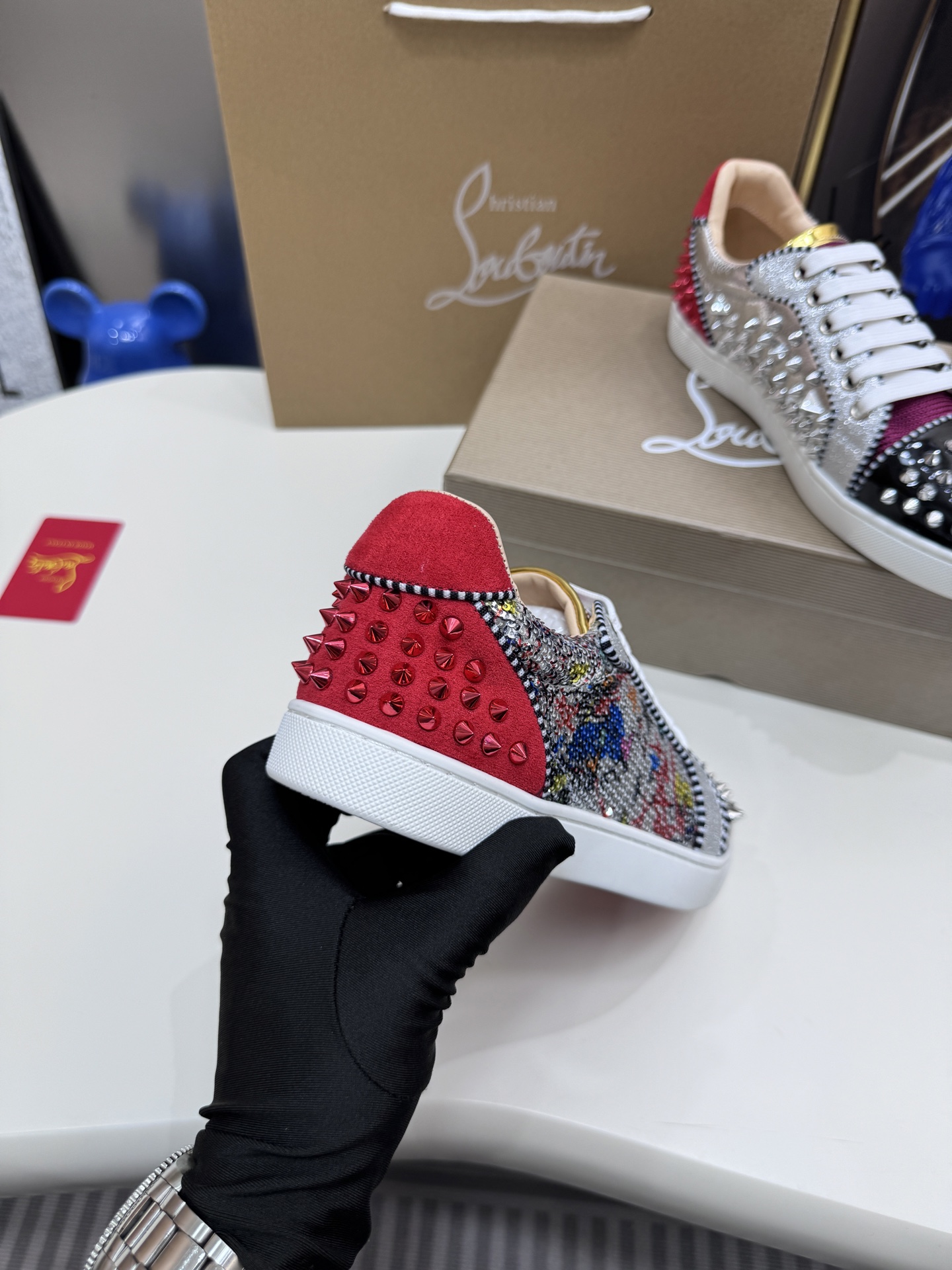 Christian Louboutin Style Leather Men's Shoes style reference detail image 9 from source 782869