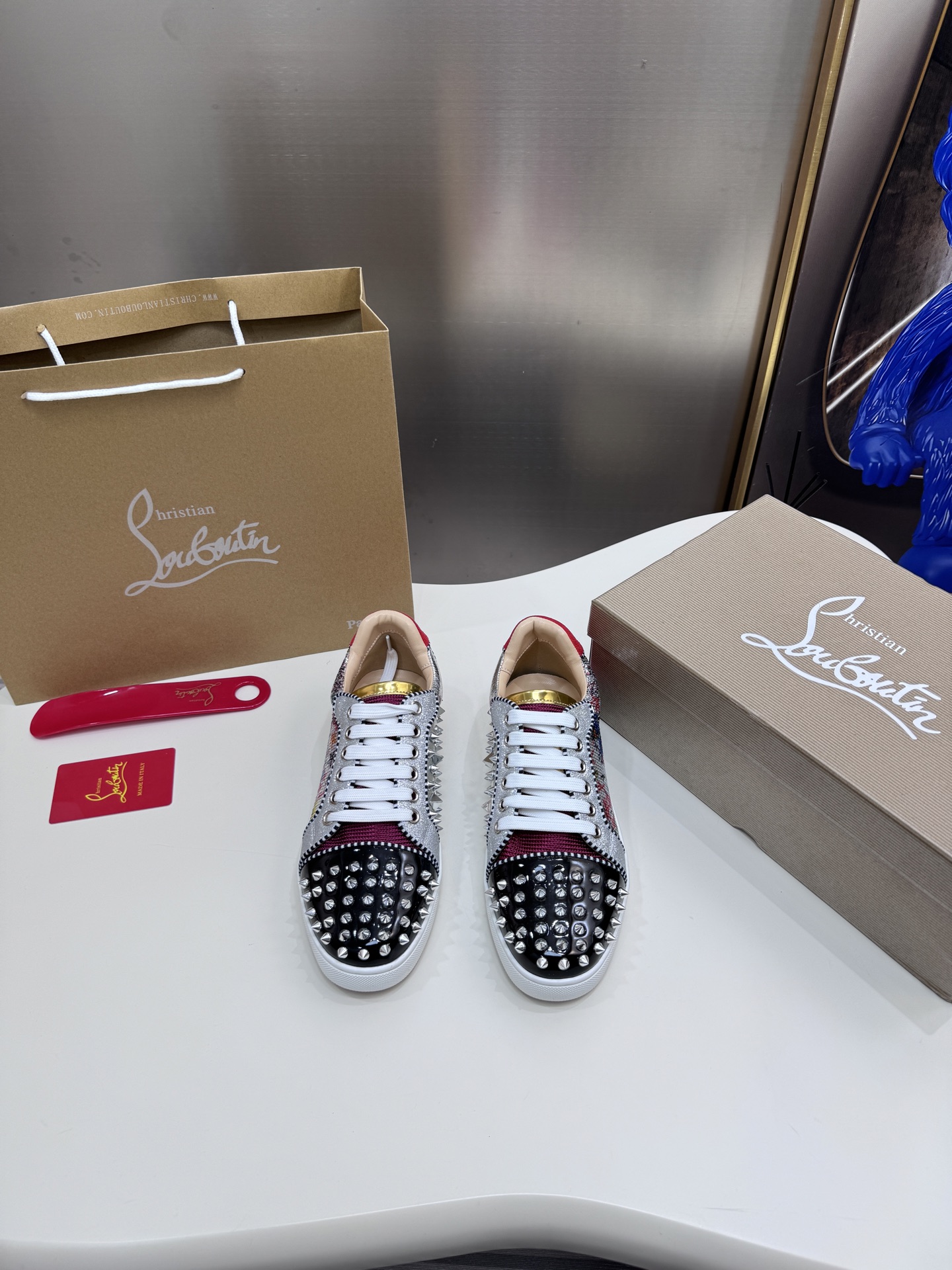 Christian Louboutin Style Leather Men's Shoes style reference detail image 3 from source 782869