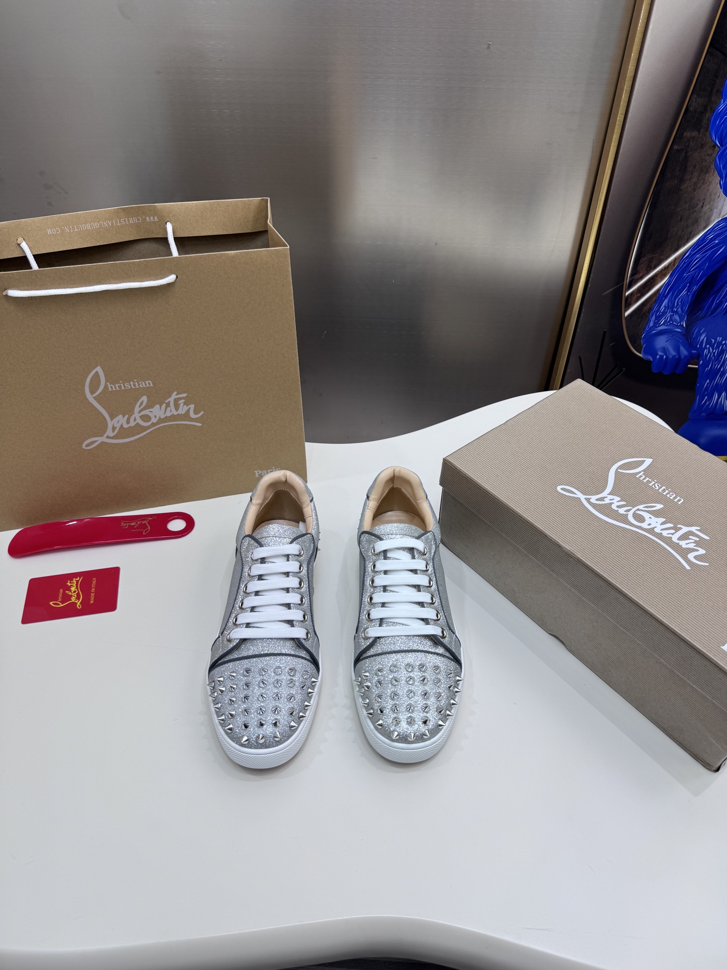 Christian Louboutin Style Leather Men's Shoes style reference detail image 3 from source 782862