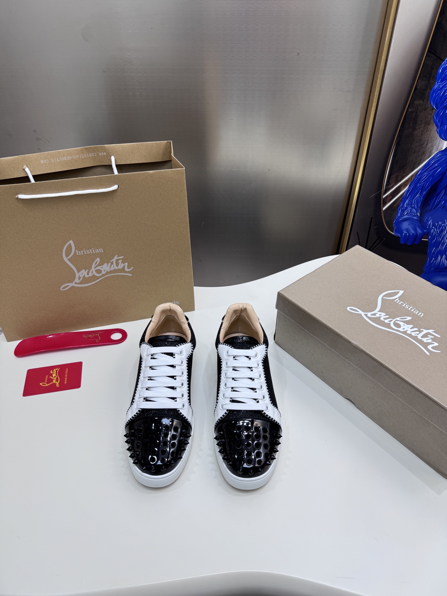 Christian Louboutin Style Leather Men's Shoes style reference detail image 3 from source 782867