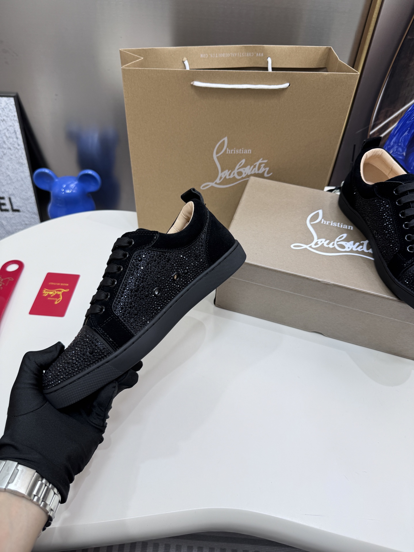 Christian Louboutin Style Leather Men's Shoes style reference detail image 7 from source 782860