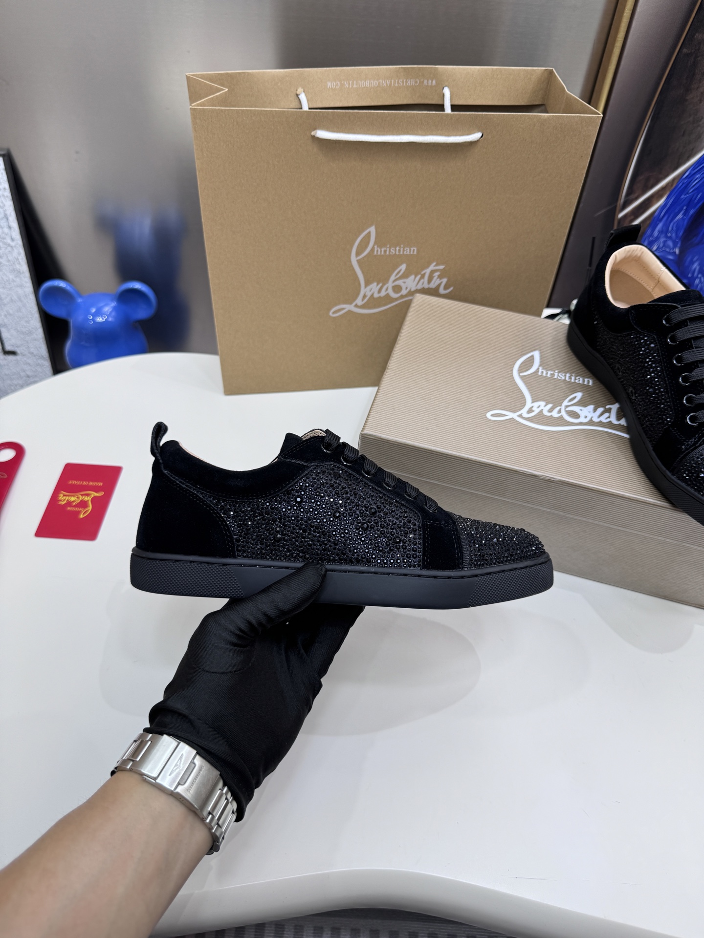Christian Louboutin Style Leather Men's Shoes style reference detail image 6 from source 782860