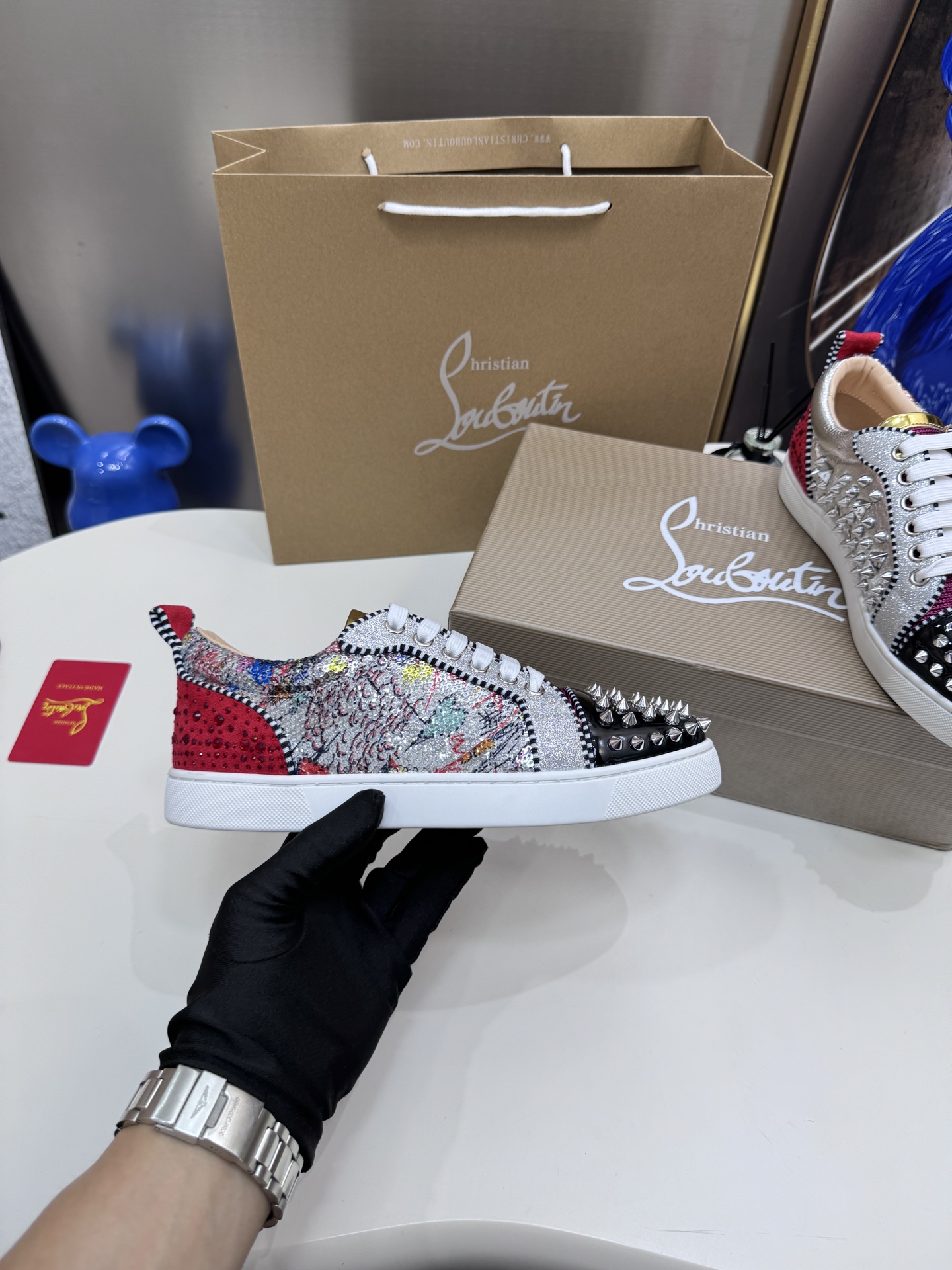 Christian Louboutin Style Leather Men's Shoes style reference detail image 6 from source 782859
