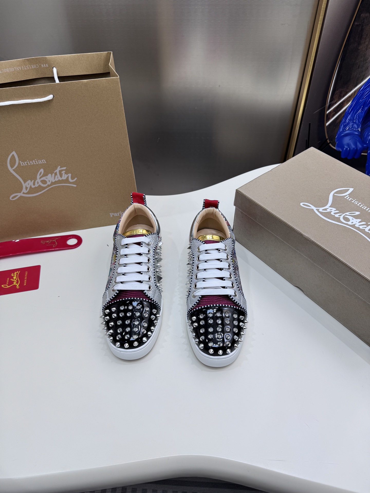 Christian Louboutin Style Leather Men's Shoes style reference detail image 3 from source 782859