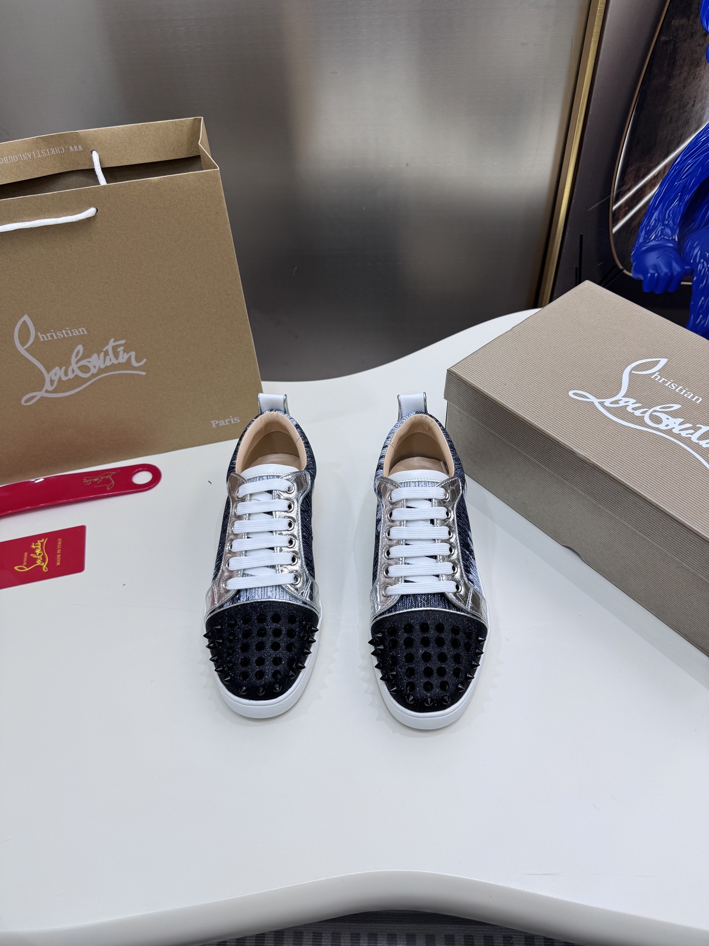 Christian Louboutin Style Leather Men's Shoes style reference detail image 3 from source 782865