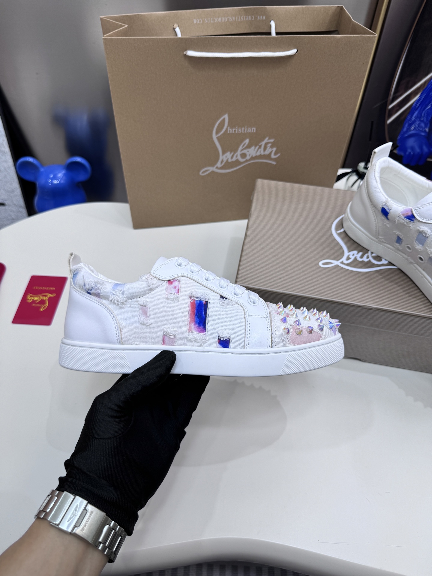 Christian Louboutin Style Leather Men's Shoes style reference detail image 6 from source 782866