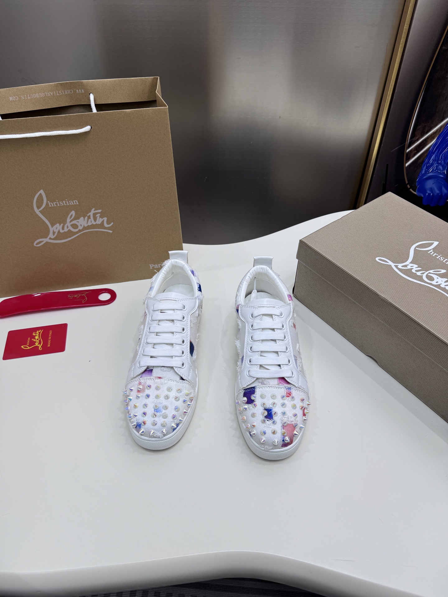 Christian Louboutin Style Leather Men's Shoes style reference detail image 3 from source 782866