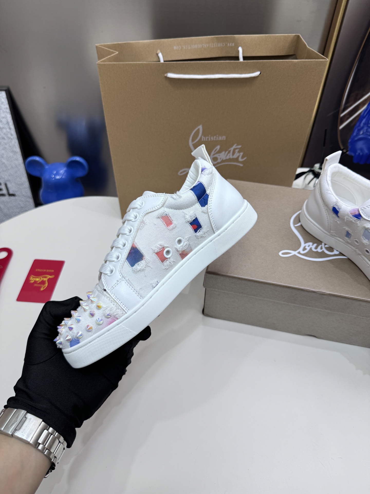 Christian Louboutin Style Leather Men's Shoes style reference detail image 5 from source 782866