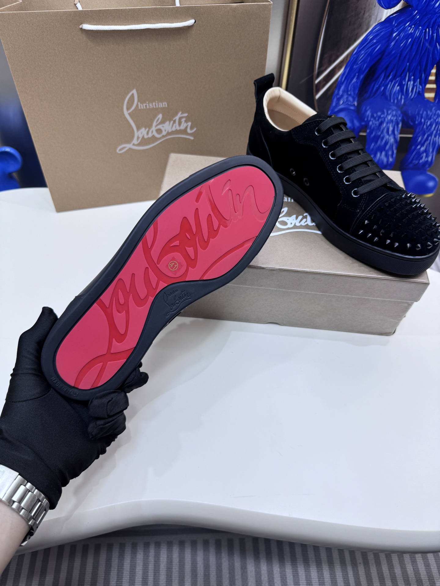 Christian Louboutin Style Leather Men's Shoes style reference detail image 7 from source 782868