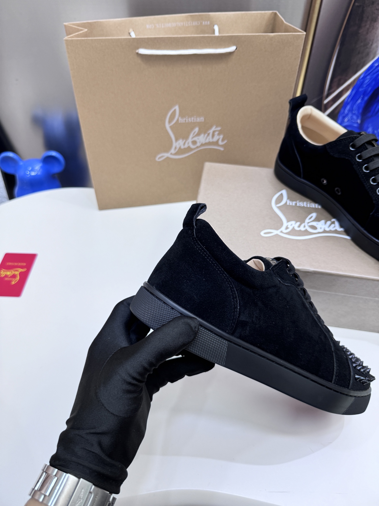 Christian Louboutin Style Leather Men's Shoes style reference detail image 9 from source 782868