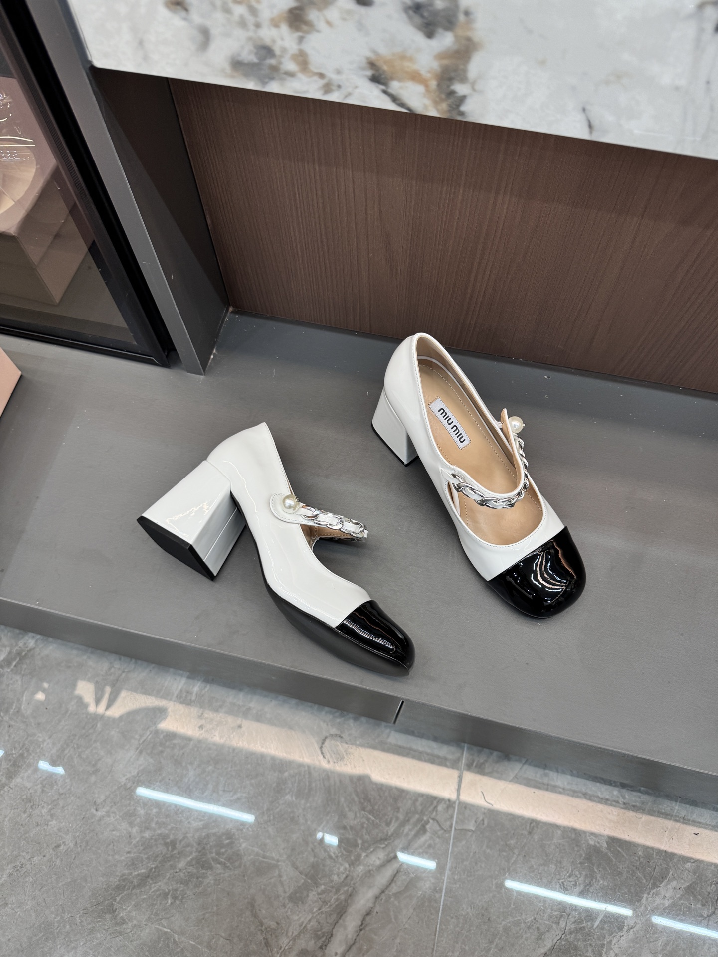 缪缪 Miu Miu 经典高奢皮鞋鞋履高跟鞋 #E8AEEEC0 5