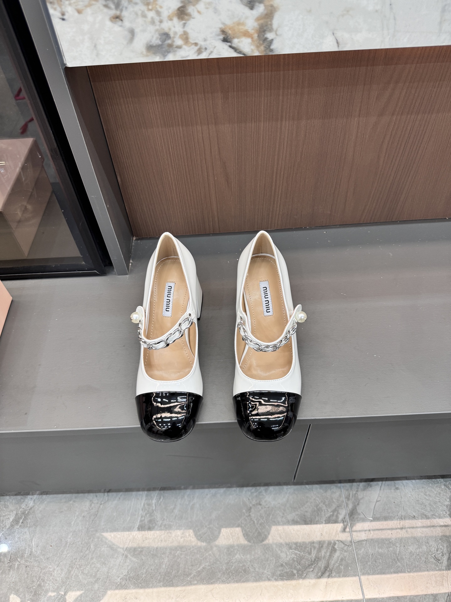 缪缪 Miu Miu 经典高奢皮鞋鞋履高跟鞋 #E8AEEEC0 2