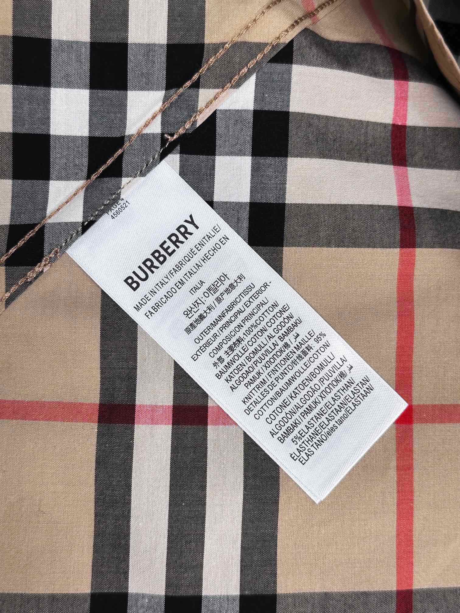 Barbara Burberry 2024s Classic Long-Sleeve Shirt in Blue Khaki, Section SW.1039 - 图片 9